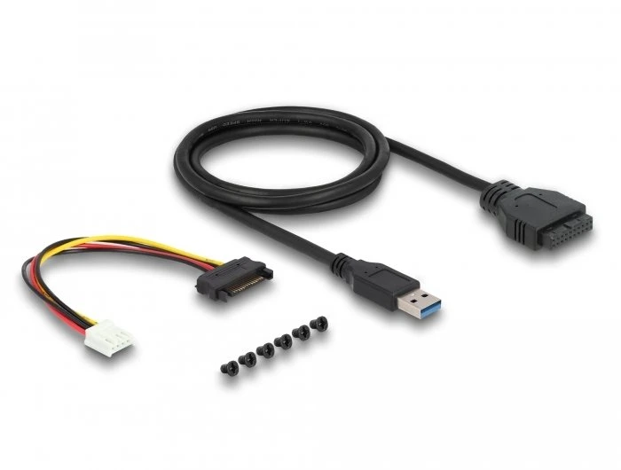 Delock Wewnętrzny 8.89cm 3.5 cala USB 3.2 Gen 1 Hub 4 Port (64166)