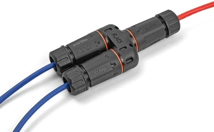 Delock Złącze kablowe Adapteris Y RJ45 Lizdas do 2 x RJ45 Lizdas Cat.6 IP68 pyłoszczelny i neperšlampamas Zewnętrzny (88143)