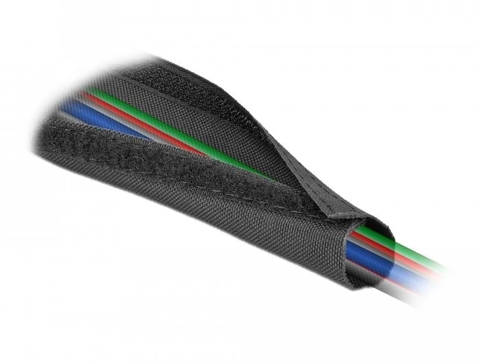 Delock Žarna tekstylny su rzepem żaroodporny 5 m x 30 mm juoda (19191)