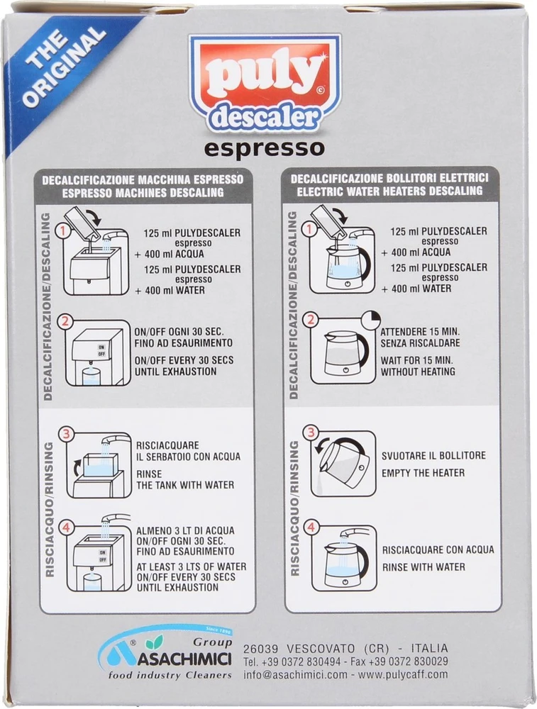 Descaling liquid Puly Espresso, 2 pcs.