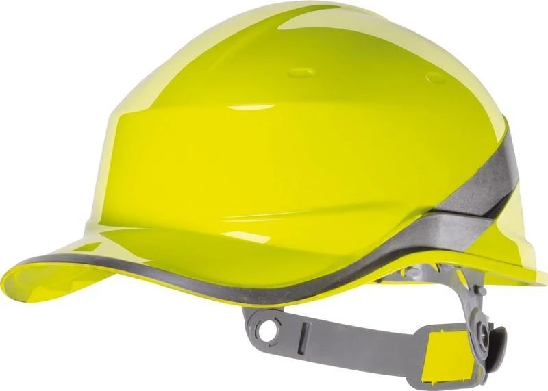 Geltonas Delta Plus Diamond V šalmas su dirželiais