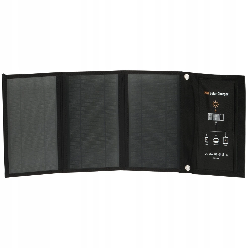 Įkroviklis solarna Delta Power Przenośny panel fotowoltaiczny składany (SP-21W-BAT)