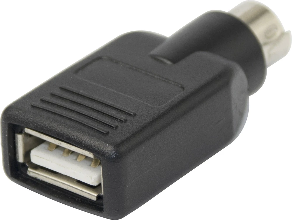 Adapteris DELTACO PS/2 male į USB female pelei ir klaviatūrai / USB-81