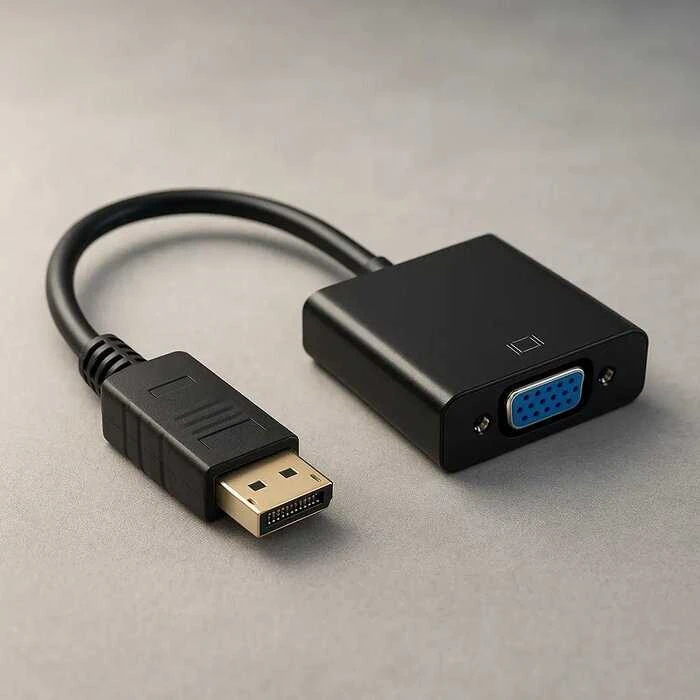 Deltaco DisplayPort į VGA perėjimas, juodos spalvos