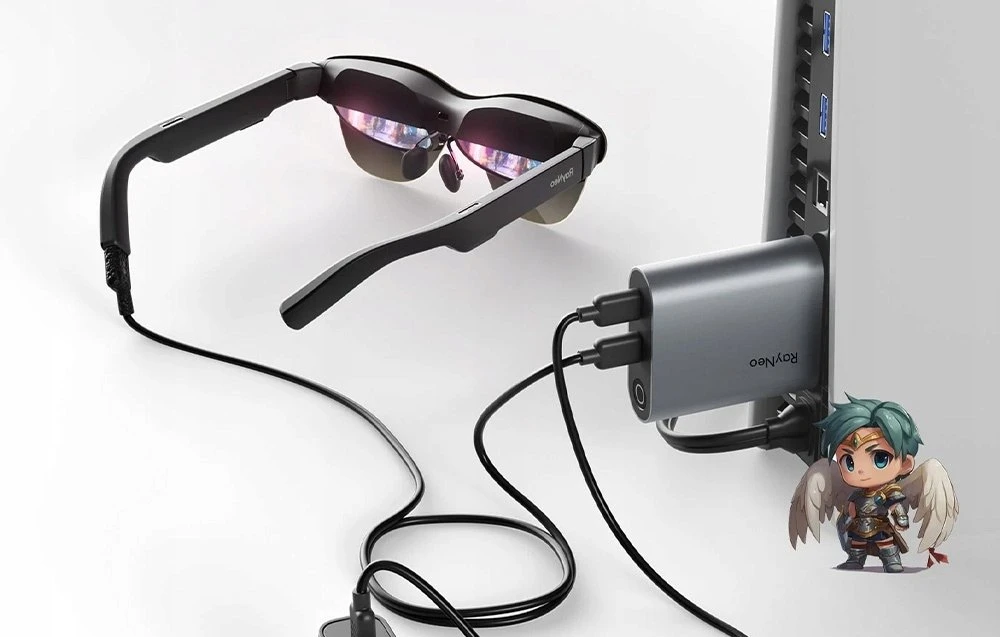 HDMI–USB-C adapteris AR RayNeo akiniams įkrauti