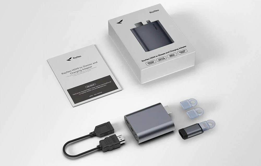 HDMI–USB-C adapteris AR RayNeo akiniams įkrauti