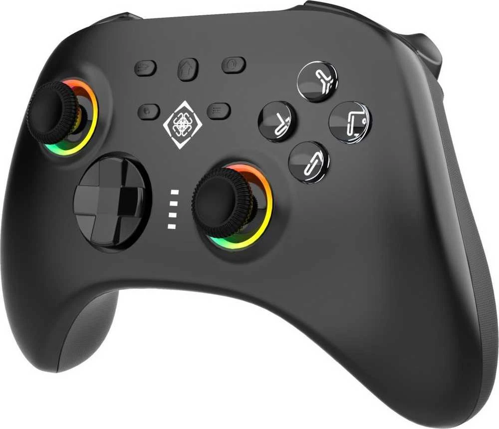 Belaidis PC&Swich 3-in-1 valdymo pultelis DELTACO GAMING, minkšta IML apdaila, BT 5.1 | 2.4G USB imtuvas | USB-C laidinis / GAM-184 / 4222384