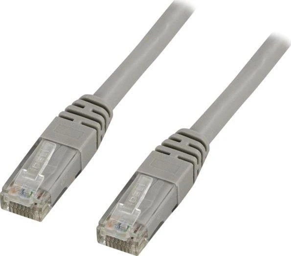 Goobay DELTACO U / UTP Cat6 patch kabelis, 1m, 250MHz, Delta sertifikuotas, LSZH, pilkas / TP-61