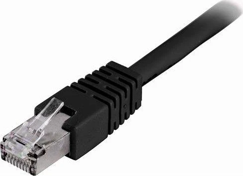 DELTACO F / UTP Cat6 patch kabelis, LSZH, 15m, juodas STP-615S