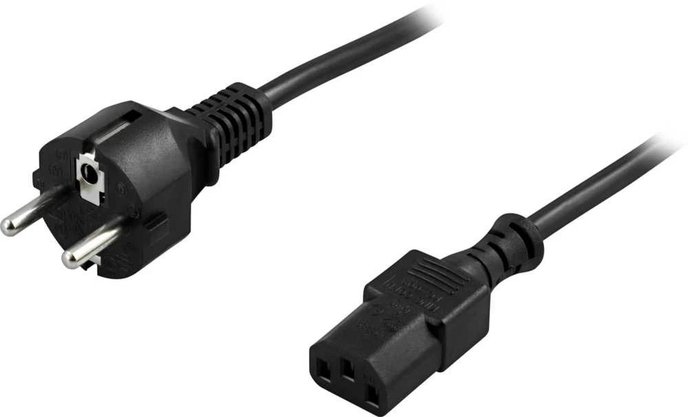 DELTACO kabelis, CEE 7/7 - IEC C13, 1m DEL-109L
