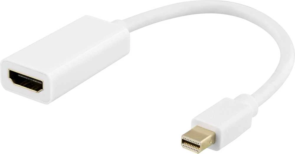 Adapteriai DELTACO Mini DP prie HDMI, 4K 60Hz, 0.2m, baltas / DP-HDMI46