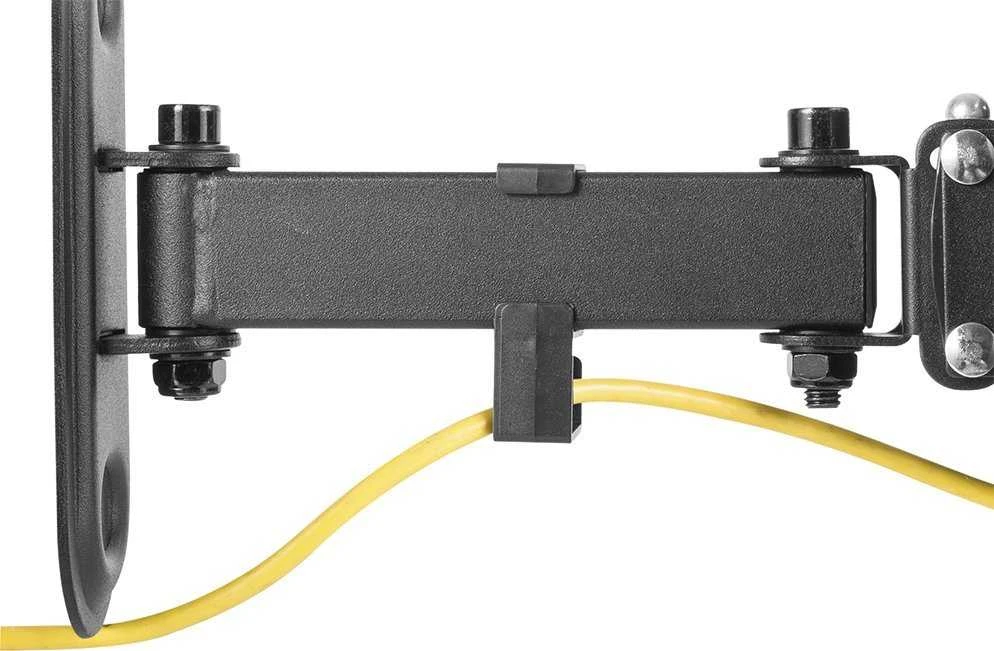 2 krypčių sieninis laikiklis DELTACO OFFICE kreipiamas, pasukamas, 13"-27", 25kg, 75x75-100-100, juodas / ARM-0250