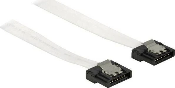 Kabelis DELTACO SATA 6Gb/s, 0.7m, juodas / SATA-1002