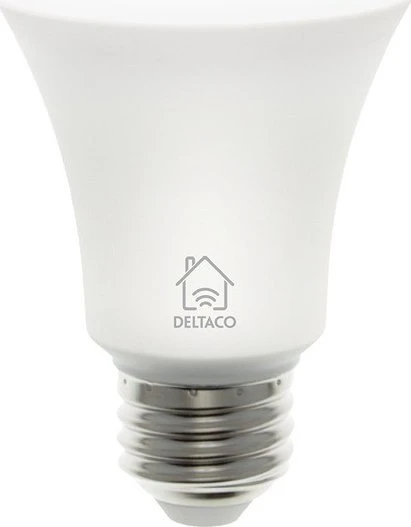 Deltaco SH-LE27CCTC, Išmanioji lemputė, „Wi-Fi“, Balta, 802.11b, 802.11g, „Wi-Fi 4“ (802.11n), E27, A formos