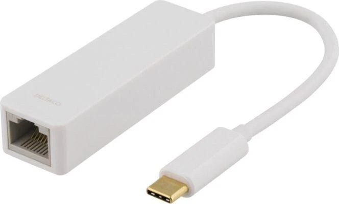 Adapteriai DELTACO 1xRJ45, 1xUSB 3.1, baltas/ USBC-GIGA1
