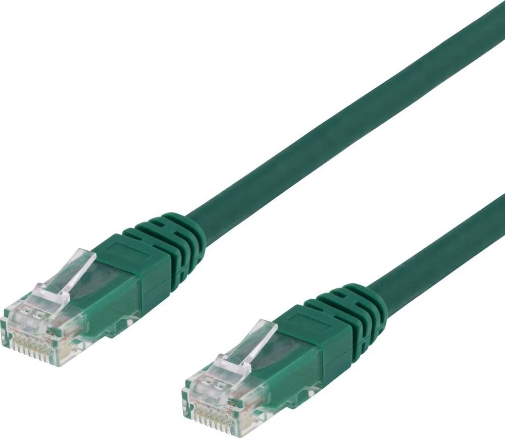 DELTACO UTP Cat6 patchkabel, LSZH, 0.5m, grön