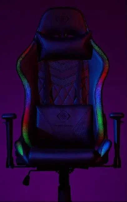 Deltaco žaidimų kėdė - PU oda, RGB (GAM-080)