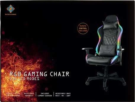 Deltaco žaidimų kėdė - PU oda, RGB (GAM-080)