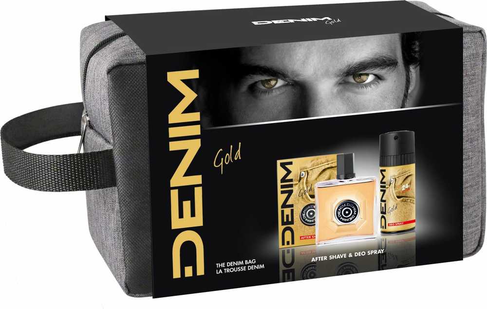 DENIM Rinkinys Kosmetyczka GOLD (Vanduo p/gol+deo)