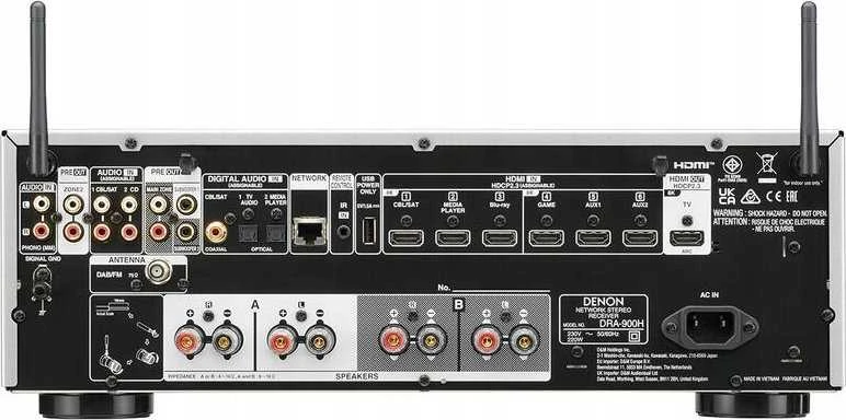 Muzikinis centras DENON DRA-900H tinklinis stereo stiprintuvas su HDMI