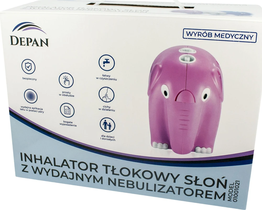 Depan Inhaliatorius Słoń rožinė D002