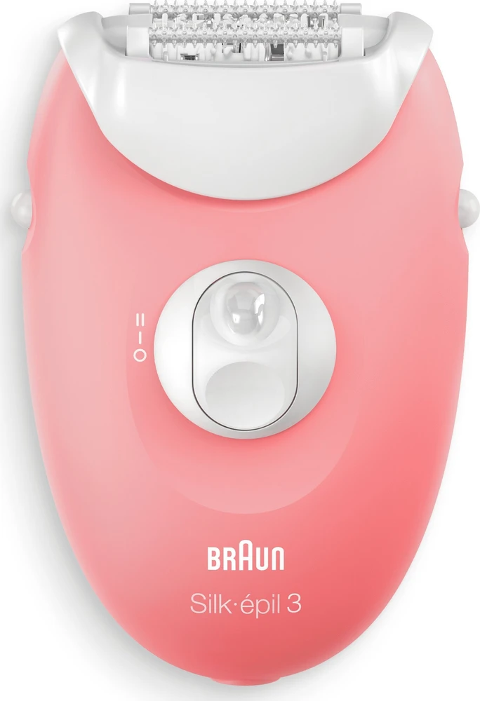 BRAUN Silk-épil 3 SES 3-176 Epilator, Baltas and Rožinė