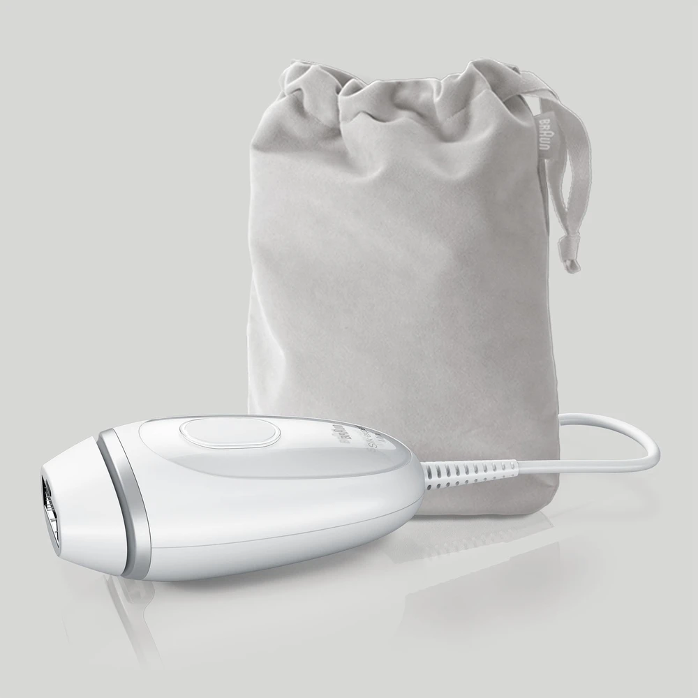 Depiliatorius Braun Braun Silk-expert Mini PL1124, plaukų šalinimo priemonė (balta/sidabrinė, su maišeliu + Venus Smooth)