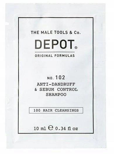 Depot 100 Hair Cleansing No. 102 Botanical Complex Hair Šampūnas Nuo pleiskanų & Sebum Control, 10 ml