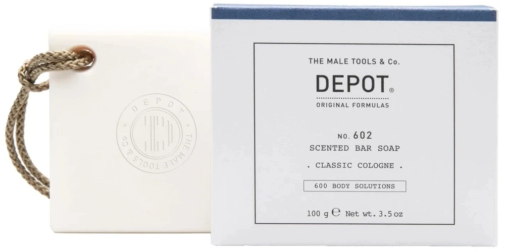 „Depot 600 Body Solutions No. 602 Botanical Complex Cleansing Classic“ odekolono muilo gabalėlis su gėlių natomis, 100 g