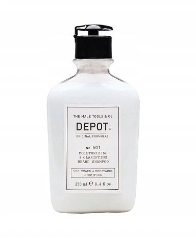 Drėkinantis ir gaivinantis barzdos šampūnas Depot No. 501, 250 ml