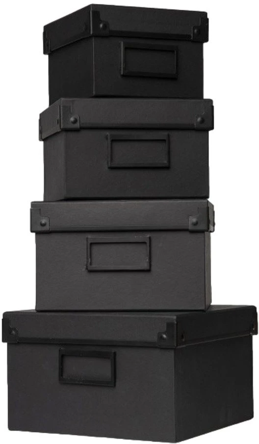 Gift Boxes Set Depot: DEPOT, GWP Cardboard Box, Juodas, 13 x 13 x 9 cm + DEPOT, GWP Cardboard Box, Juodas, 15.5 x 15.5 x 10 cm + D