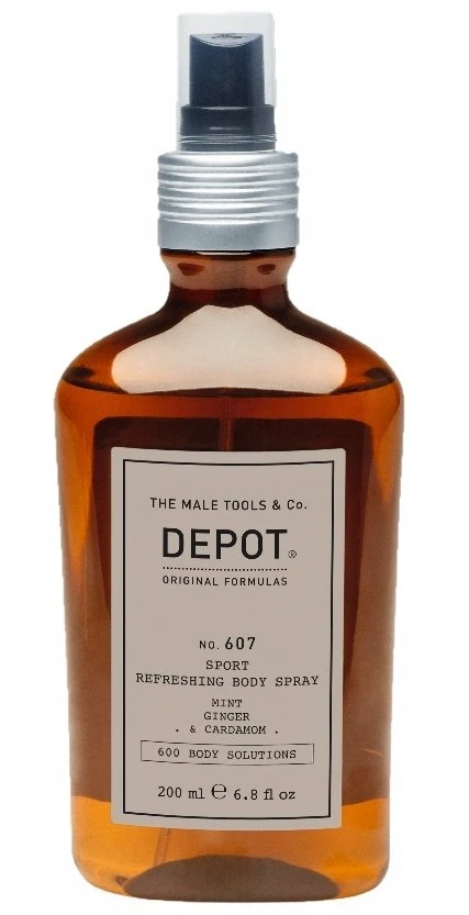 Depot 600 Body Solutions No. 606 Mint Ginger & Cardamom Dušo želė & Šampūnas 2-In-1 Botanical Complex, 250 ml