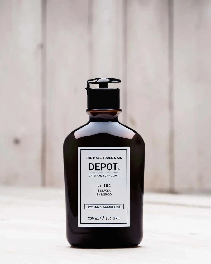 Depot 100 plaukų valymo priemonė Nr. 104 su botaniniu kompleksu, skirta neutralizuoti geltonus atspalvius, 250 ml