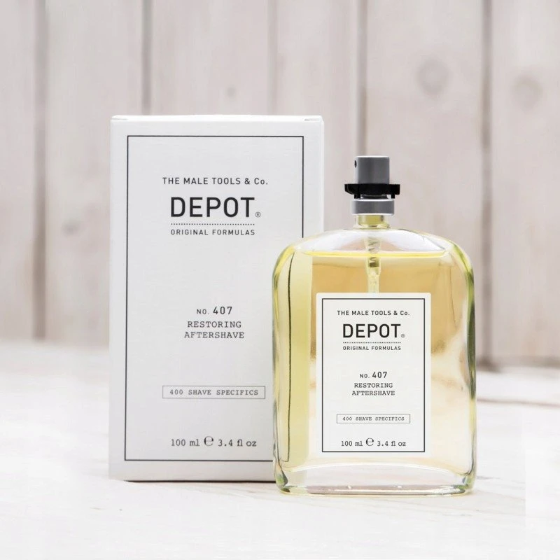 „Depot 400 Shave Specifications No. 407 Pro-Vitamin B5“ atkuriamasis ir gaivinantis losjonas po skutimosi, 100 ml