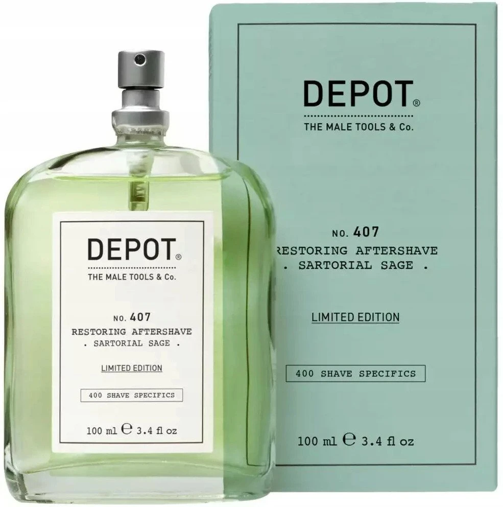 „Depot 400 Shave Specifications No. 407 Pro-Vitamin B5“ atkuriamasis ir gaivinantis losjonas po skutimosi, 100 ml
