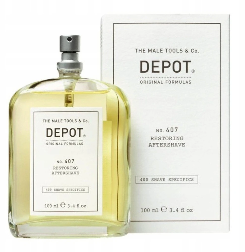 „Depot 400 Shave Specifications No. 407 Pro-Vitamin B5“ atkuriamasis ir gaivinantis losjonas po skutimosi, 100 ml