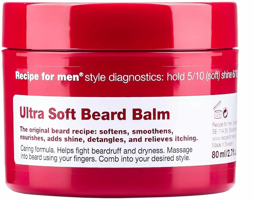 „Recipe For Men“ itin minkštas barzdos balzamas, minkštinantis barzdos balzamas, 80 ml