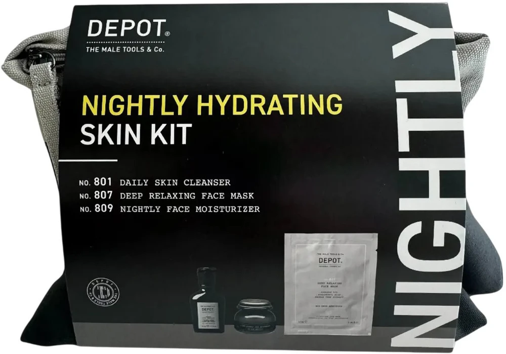 Depot rinkinys: 800 Skin Specifics Nr. 809, drėkinantis, naktinis, kremas, veidui, 65 ml + 800 Skin Specifics Nr. 801, su aktyvuota anglimi, detoksikuojantis, valomasis gelis, veidui, 50 ml + 800 Skin Specifics Nr. 807, su hialurono rūgštimi, maitinanti ir raminanti, audinio kaukė veidui