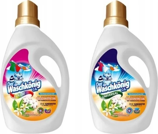 Der Waschkönig Mondex WASCHKONIG Żel 100p 3L color ORANGEN UND BAUMWOLLEXTRAKT do prania