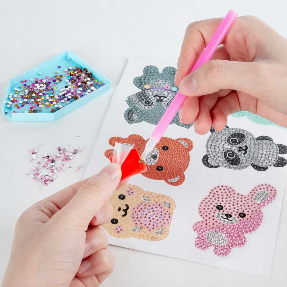 Derform Mozaika Laimingi gyvūnai DIAMOND STICKERS Kidea (NDWZKA)