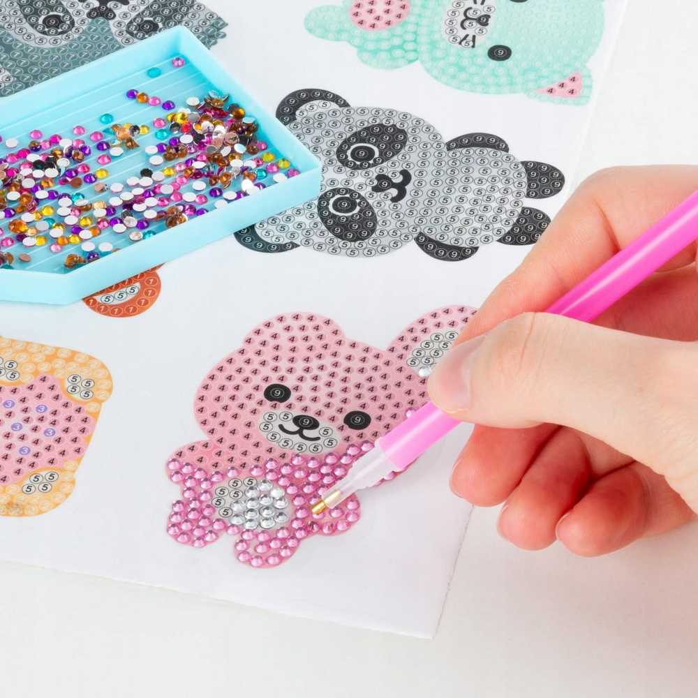 Derform Mozaika Laimingi gyvūnai DIAMOND STICKERS Kidea (NDWZKA)