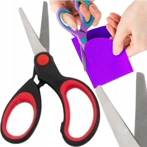 Ergonominės žirklės su minkšta rankena