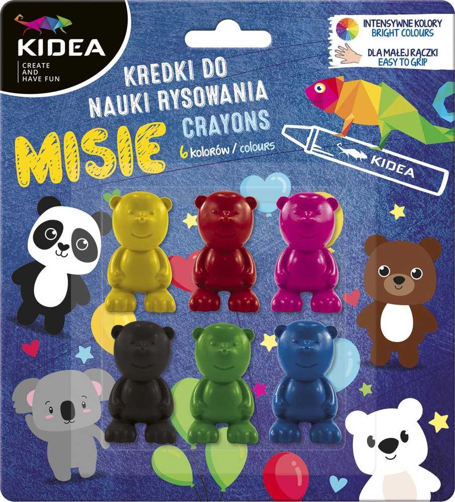 Kidea Kmnr6kka vaško kreidelės, 6 spalvos