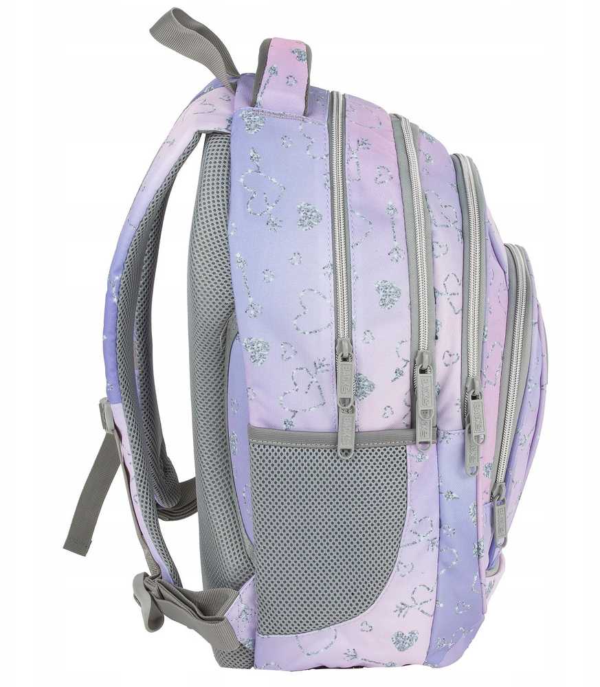 Derform Back Up Kuprinė "backup" 26l, daug skyrių, pastelės ir sidabrinės širdys