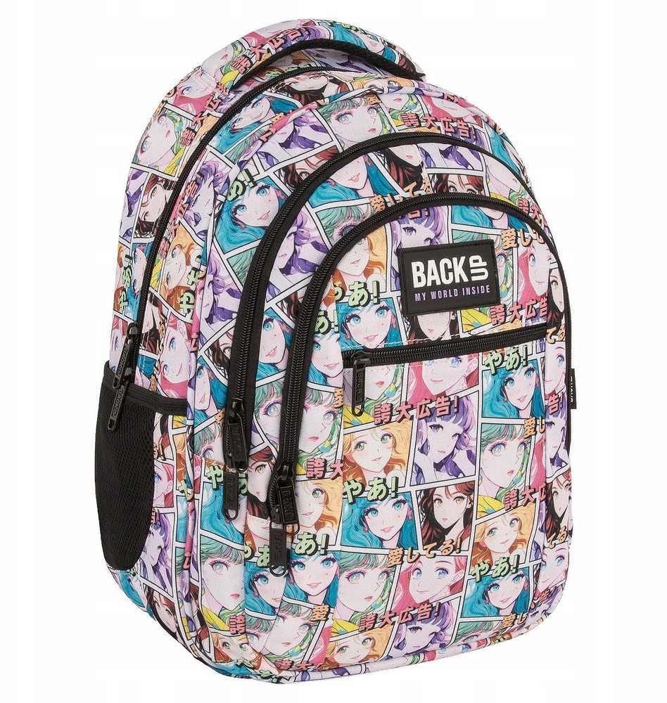 Derform Back Up Mokyklinis kuprinė su anime motyvais, 26l, 3 skyriai, nešiojamam kompiuteriui