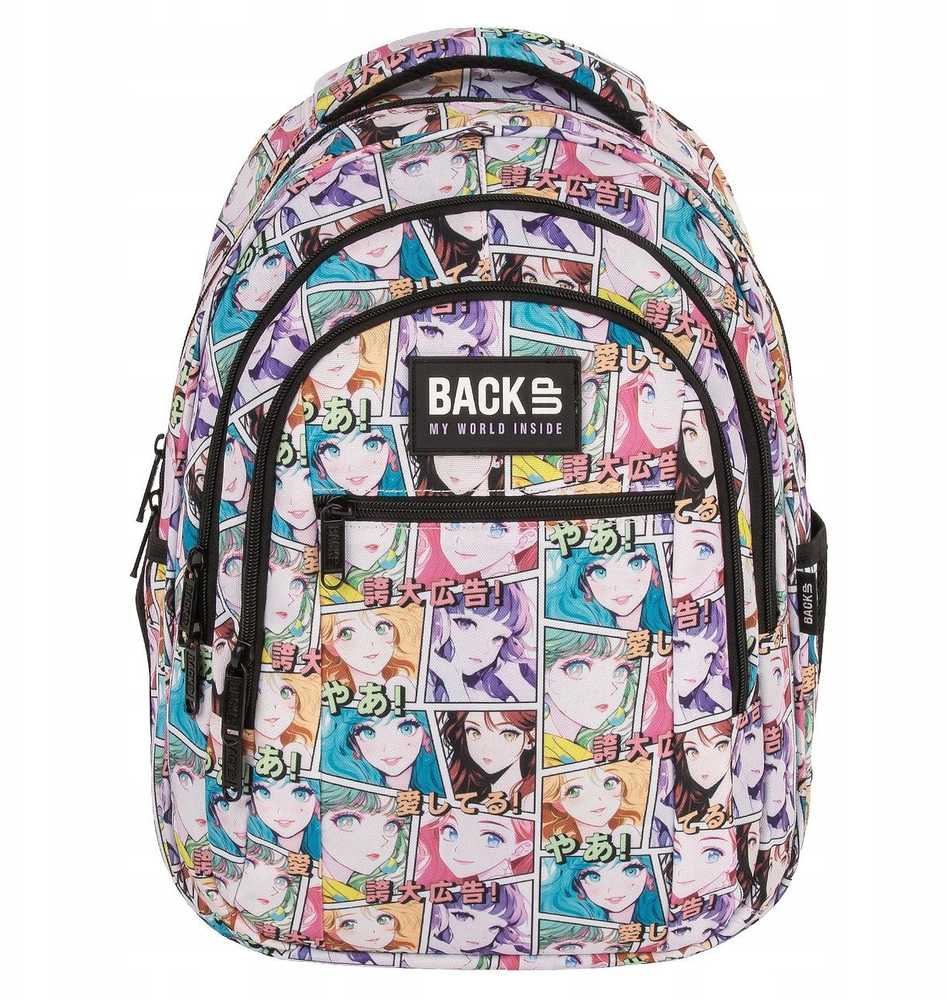 Derform Back Up Mokyklinis kuprinė su anime motyvais, 26l, 3 skyriai, nešiojamam kompiuteriui