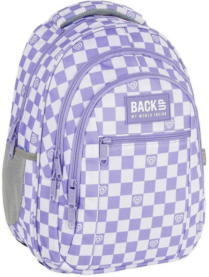 Derform Back Up Kuprinė jaunimui Backup 26l šachmatinė baltai-violetinė