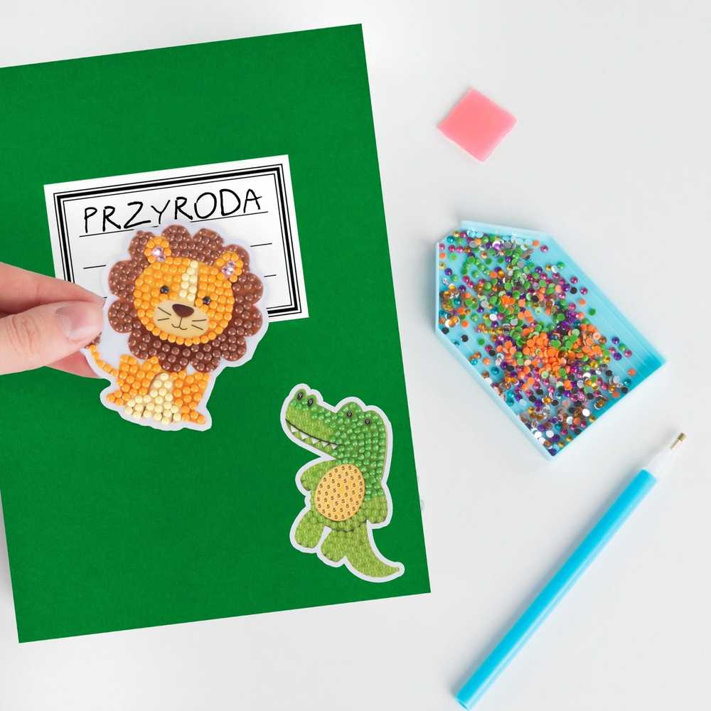 Derform Mosaic Zoo DIAMOND STICKERS Kidea (NDZOKA)