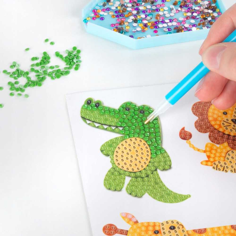 Derform Mosaic Zoo DIAMOND STICKERS Kidea (NDZOKA)