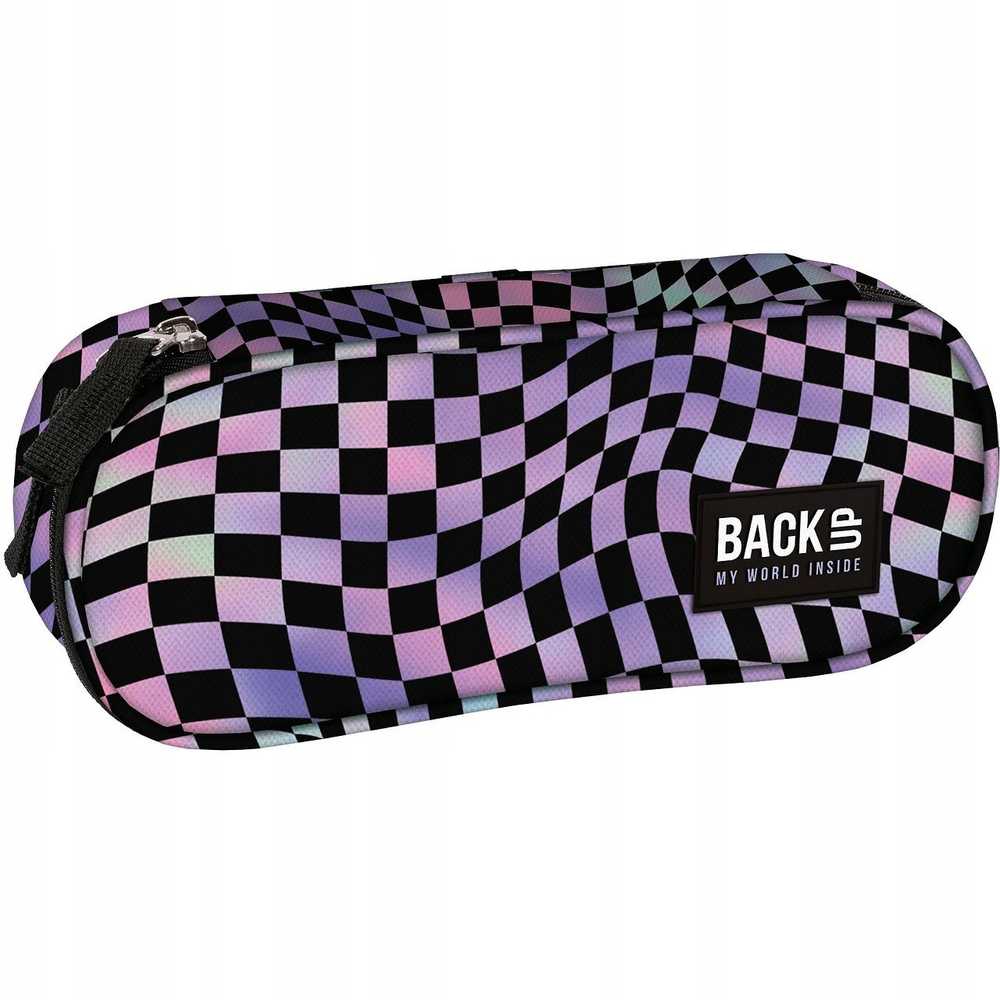 Derform Back Up Mokyklinis dėklas Backup Crazy Šachmatinė, sustiprintas